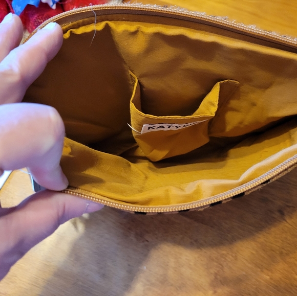 Brown/Black Polka Dot Hair on Leather Clutch/Wristlet - Picture 2 of 2